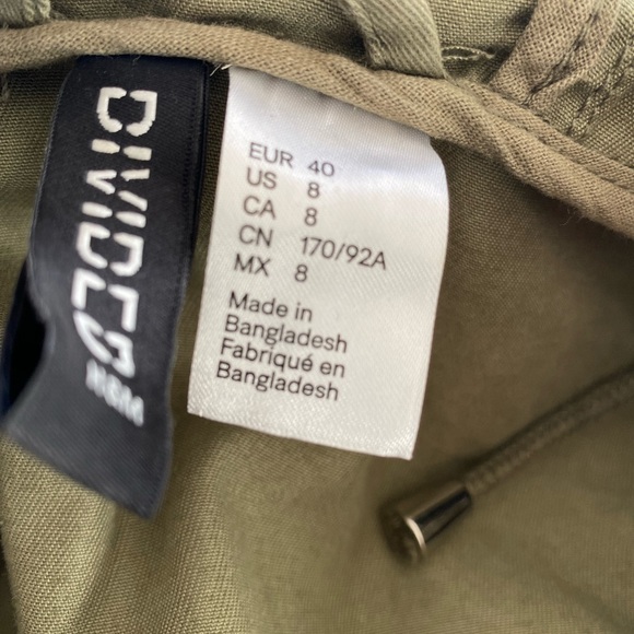 H&M women’s size 8 olive green - adjustable jacket - Picture 2 of 6